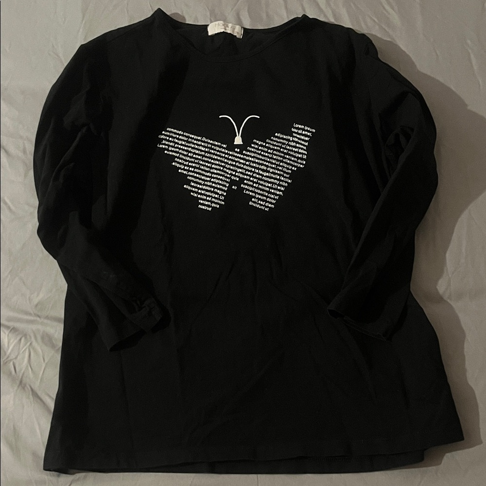 Black Butterfly Graphic Women's Top